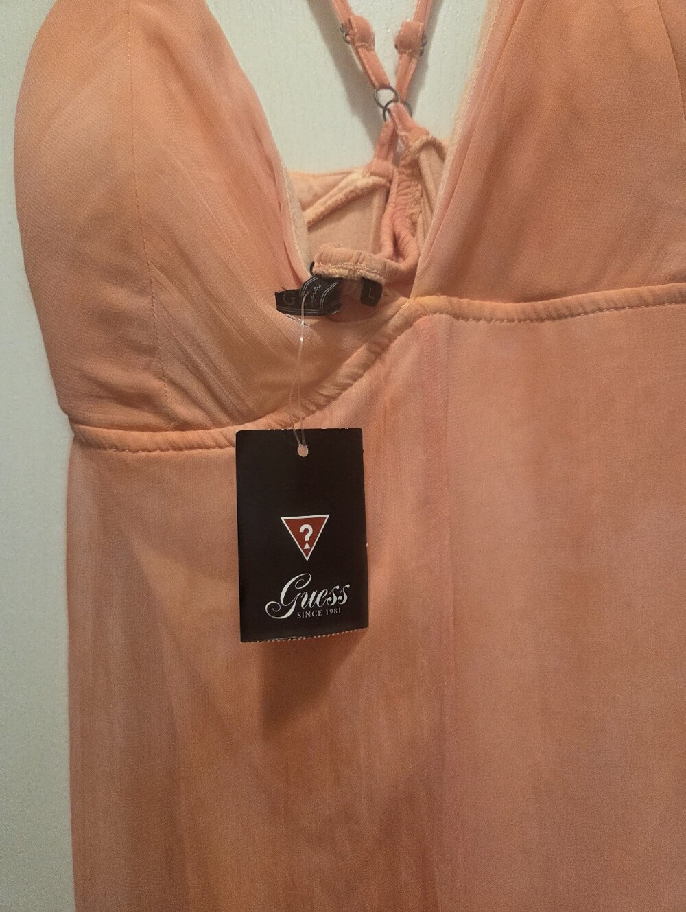 GUESS Pink and Orange Ombré Maxi Dress